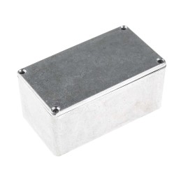 1 pcs - RS PRO Silver Die Cast Aluminium Enclosure, IP66, Silver Lid, 114.4 x 63.7 x 55.1mm