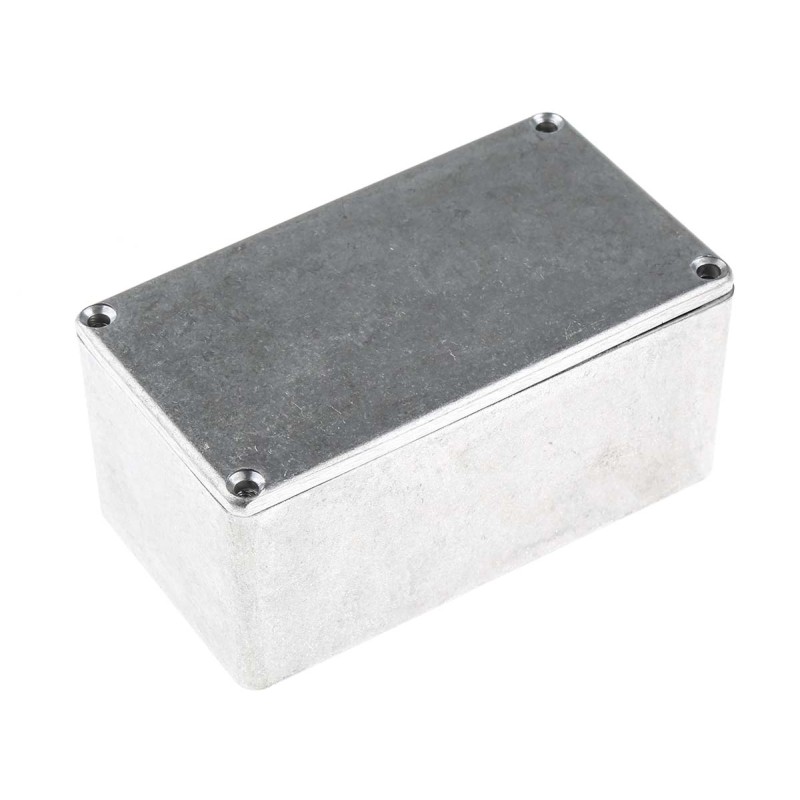 1 pcs - RS PRO Silver Die Cast Aluminium Enclosure, IP66, Silver Lid, 114.4 x 63.7 x 55.1mm