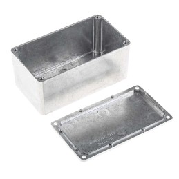 1 pcs - RS PRO Silver Die Cast Aluminium Enclosure, IP66, Silver Lid, 114.4 x 63.7 x 55.1mm