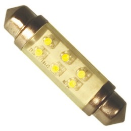 2 pcs - JKL Components LED Car Bulb, Yellow, Festoon shape