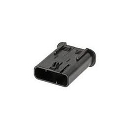 1 pcs : 201840-0040 - Heavy Duty Power Connectors MultiCat Inline Plg Hsg 4Ckt Key A Blk