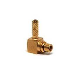 1 pcs : R110170100 - RF Connectors / Coaxial Connectors MMCX / RIGHT ANGLE PLUG CRIMP TYPE CABLE 2/50S