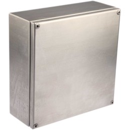 1 pcs - RS PRO Unpainted Stainless Steel Terminal Box, IP66, 200 x 200 x 80mm