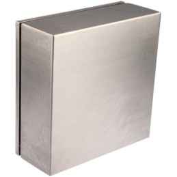 1 pcs - RS PRO Unpainted Stainless Steel Terminal Box, IP66, 200 x 200 x 80mm