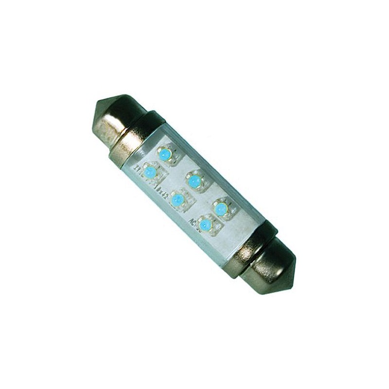 2 pcs - JKL Components LED Car Bulb, Blue, Festoon shape