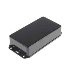 1 pcs - RS PRO Black ABS Enclosure, IP65, Flanged, Black Lid, 167.14 x 84.14 x 31mm