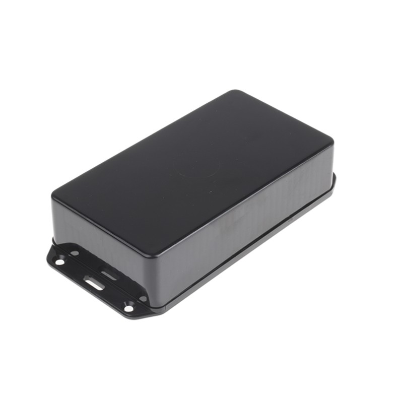 1 pcs - RS PRO Black ABS Enclosure, IP65, Flanged, Black Lid, 167.14 x 84.14 x 31mm