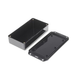 1 pcs - RS PRO Black ABS Enclosure, IP65, Flanged, Black Lid, 167.14 x 84.14 x 31mm