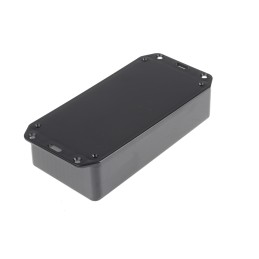 1 pcs - RS PRO Black ABS Enclosure, IP65, Flanged, Black Lid, 167.14 x 84.14 x 31mm