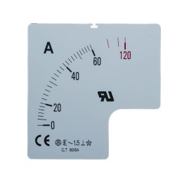 1 pcs - RS PRO 60A Meter Scale For Use With 72 x 72 Analogue Panel Ammeter