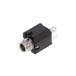 1 pcs : ACJM-MVS-2S - Phone Connectors 1/4'JACK MTL NUT INSERT W/GRIP PTS