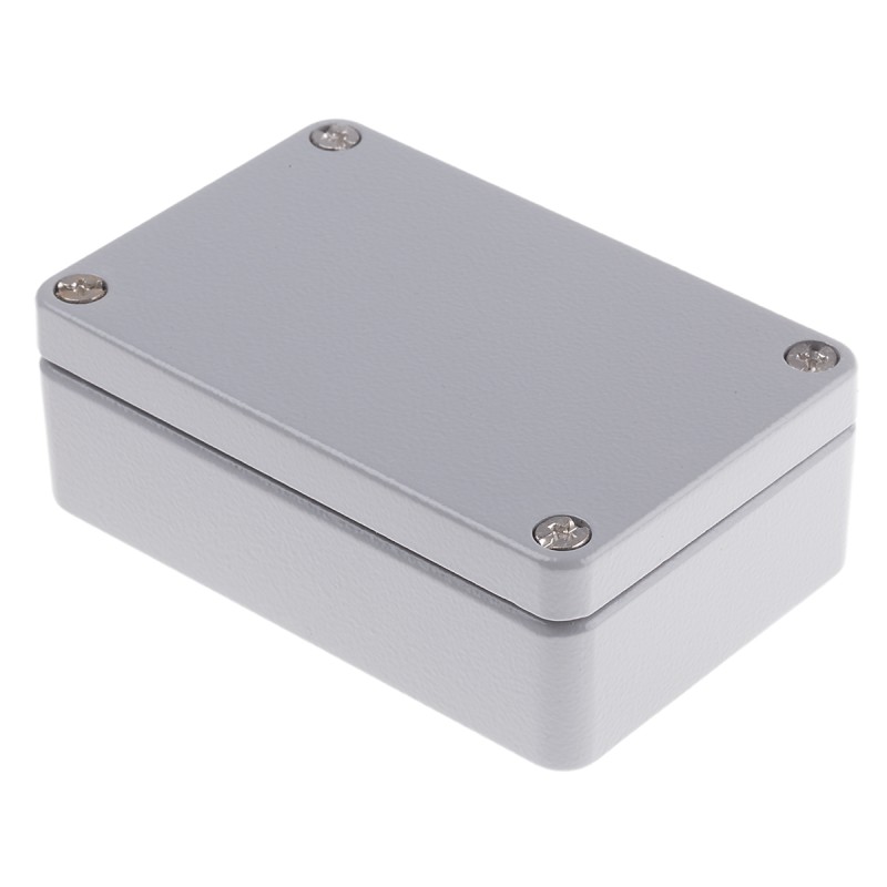1 pcs - RS PRO Grey Die Cast Aluminium Enclosure, IP66, Grey Lid, 98 x 64 x 34mm