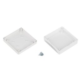 1 pcs - RS PRO White ABS General Purpose Enclosure, IP20, IK06, White Lid, 100 x 100 x 35.3mm