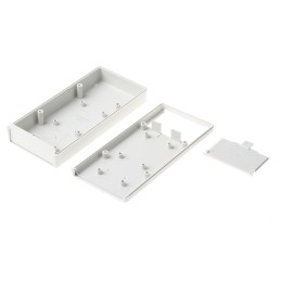 1 pcs - Hammond 1593 Series Grey ABS Handheld Enclosure, Integral Battery Compartment, IP54, 140 x 66 x 28mm