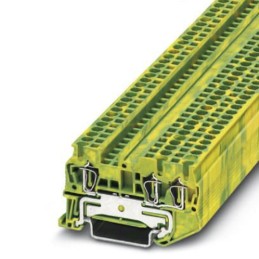 1 pcs - Phoenix Contact ST 2.5-TWIN-PE Series Green/Yellow Earth Terminal Block