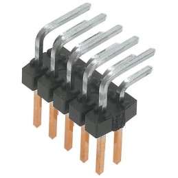 5 pcs - Molex C-Grid III Series Right Angle Through Hole Pin Header, 14 Contact(s), 2.54mm Pitch, 2 Row(s), Unshrouded