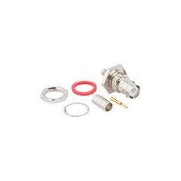 1 pcs : 112202RP - RF Connectors / Coaxial Connectors BNC BULKHEAD JACK RG 58/195 REV POLARITY