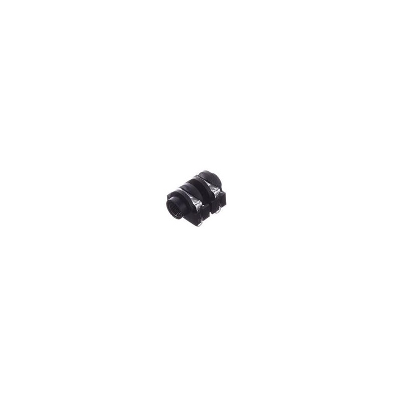 1 pcs : ACJM-IHS - Phone Connectors 1/4'Plstc hous-Bezel w/threaded Mtl nut