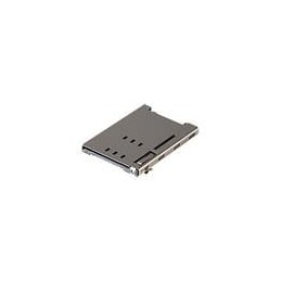 1 pcs : SIM-10-A - Memory Card Connectors 10 Positions, Push In, Auto Eject Out, SMT, 1.85 mm haight Above Board,