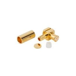 1 pcs : 252119 - RF Connectors / Coaxial Connectors MCX R/A CRIMP PLUG 316 GOLD DB