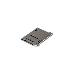 1 pcs : SIM-11-A - Memory Card Connectors 8 Positions, Push In, Auto Eject Out, SMT, 1.85 mm Height Above Board,