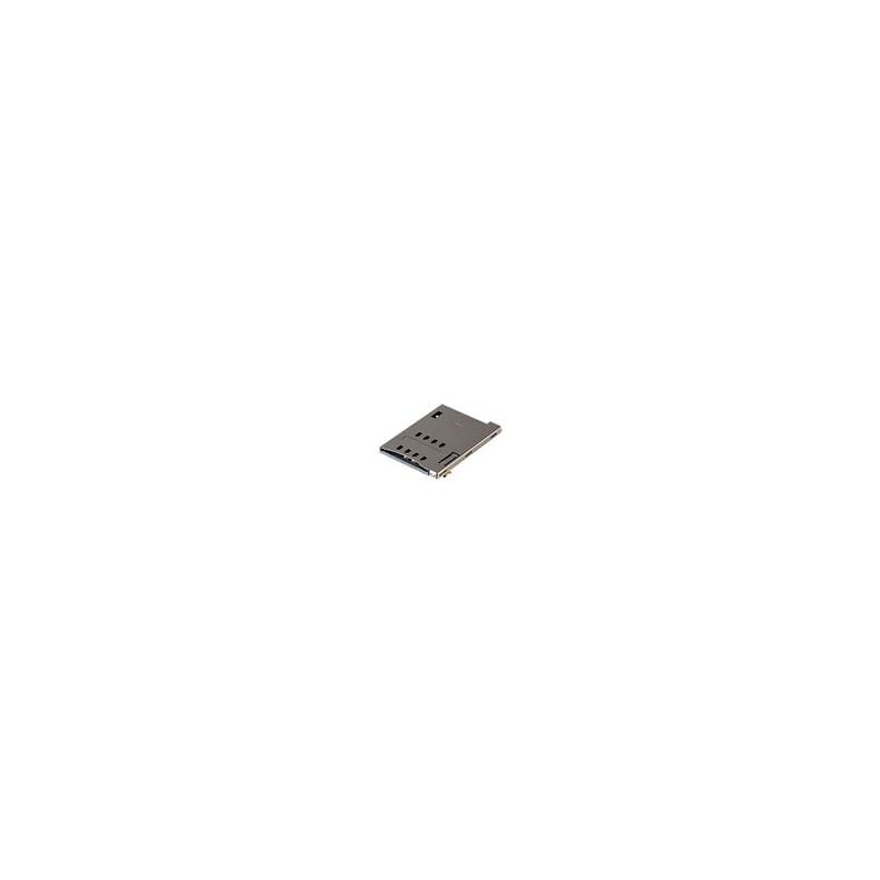 1 pcs : SIM-11-A - Memory Card Connectors 8 Positions, Push In, Auto Eject Out, SMT, 1.85 mm Height Above Board,