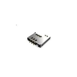 1 pcs : SIM2070-6-0-30-00-A - Memory Card Connectors SIM Card Connector - 3.44mm Profile,Receiver type 6 Pin, SMT, with Normally