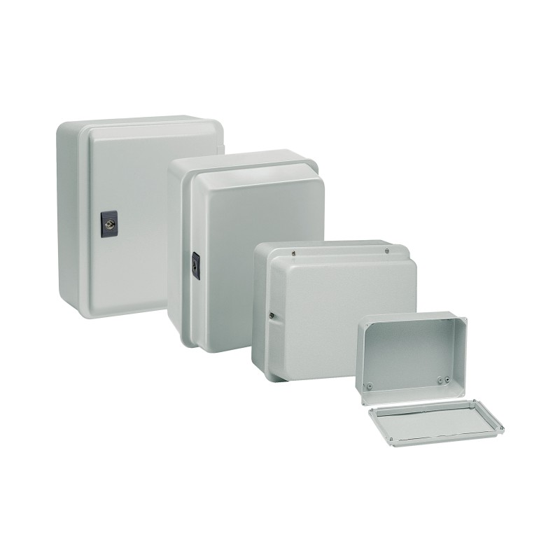 1 pcs - Schneider Electric Spacial SDB Series Steel Wall Box, IP55, 85 mm x 85 mm x 49mm