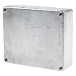 1 pcs - RS PRO Silver Die Cast Aluminium Enclosure, Silver Lid, 119.9 x 100 x 35.7mm
