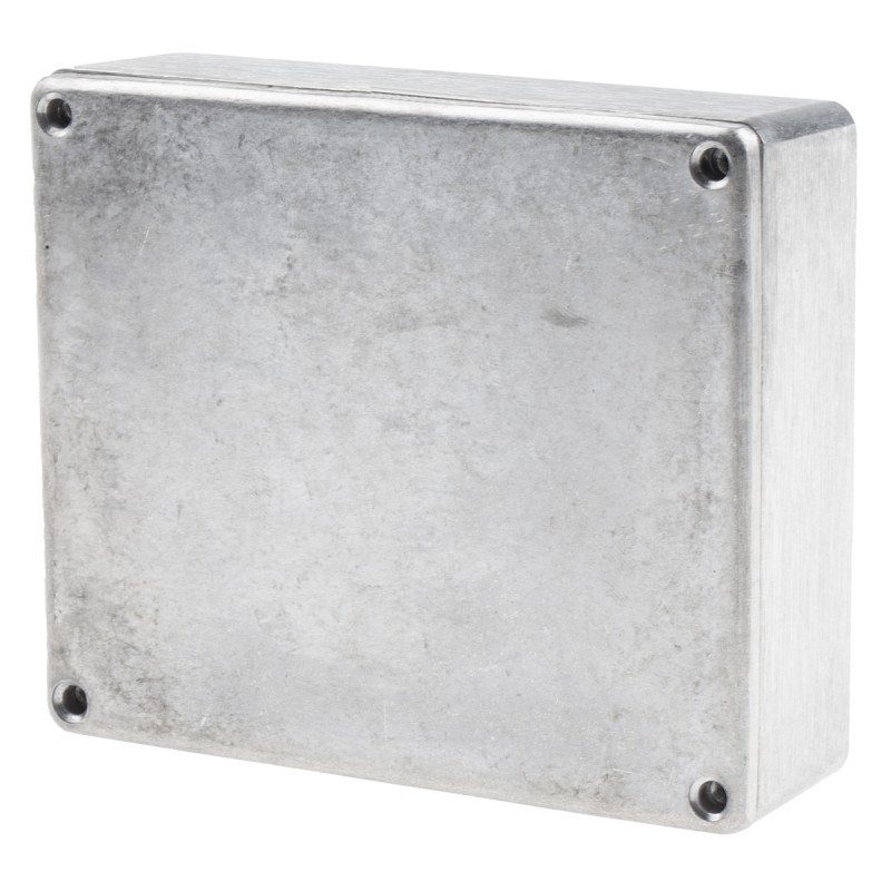 1 pcs - RS PRO Silver Die Cast Aluminium Enclosure, Silver Lid, 119.9 x 100 x 35.7mm