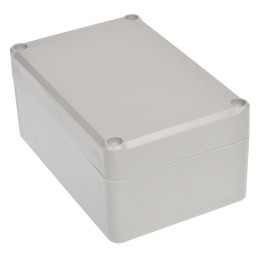 1 pcs - RS PRO Grey ABS Enclosure, IP65, IK09, Grey Lid, 118.15 x 78.35 x 54.6mm