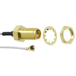 25 pcs - Molex 89761 Series Female SMA to Female MCRF Coaxial Cable, 100mm, RF Coaxial, Terminated