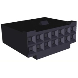 100 pcs - TE Connectivity, AMPMODU MOD IV Female Connector Housing, 2.54mm Pitch, 20 Way, 2 Row