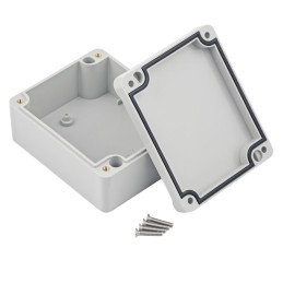 1 pcs - RS PRO Grey ABS Enclosure, IP67, IK09, Grey Lid, 89.35 x 74.5 x 41mm