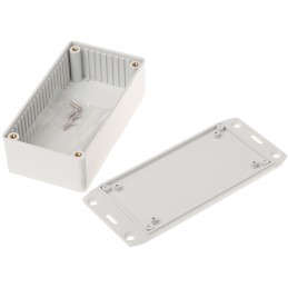 1 pcs - Hammond 1591 Series Grey Flame Retardant ABS Enclosure, IP54, Flanged, Grey Lid, 120 x 65 x 36mm
