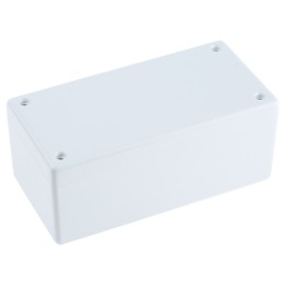 1 pcs - Hammond 1594 Series Grey Flame Retardant ABS Enclosure, IP54, Grey Lid, 131.5 x 66.3 x 55.1mm