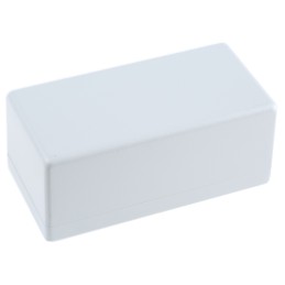 1 pcs - Hammond 1594 Series Grey Flame Retardant ABS Enclosure, IP54, Grey Lid, 131.5 x 66.3 x 55.1mm