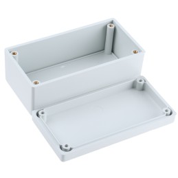 1 pcs - Hammond 1594 Series Grey Flame Retardant ABS Enclosure, IP54, Grey Lid, 131.5 x 66.3 x 55.1mm