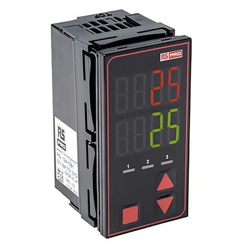 1 pcs - RS PRO Panel Mount PID Temperature Controller, 96 x 48mm, 3 Output Relay, 24 V ac/dc Supply Voltage