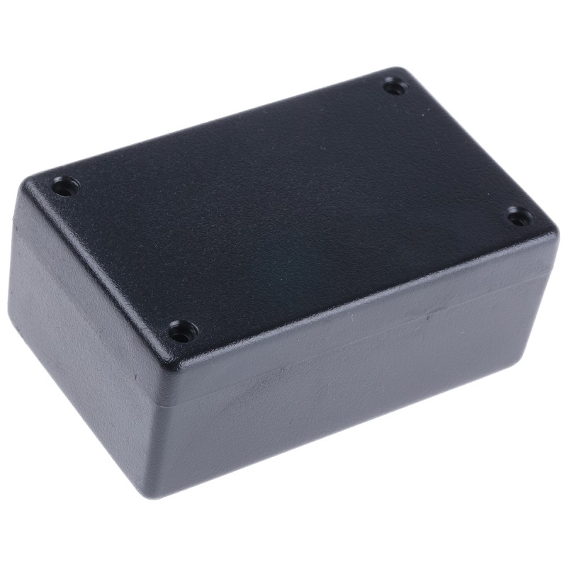 1 pcs - Hammond 1594 Series Black Flame Retardant ABS Enclosure, IP54, Black Lid, 104 x 66 x 33mm