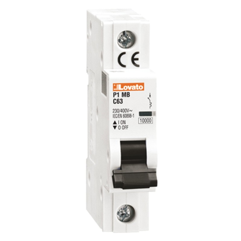 1 pcs - Lovato ModuLo P1MB MCB, 1P, 1A Curve C, 230V AC, 60V DC, 10 kA Breaking Capacity