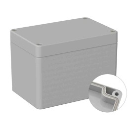 1 pcs - RS PRO Grey ABS General Purpose Enclosure, IP66, IK07, Grey Lid, 80 x120 x85mm