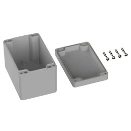 1 pcs - RS PRO Grey ABS General Purpose Enclosure, IP66, IK07, Grey Lid, 80 x120 x85mm