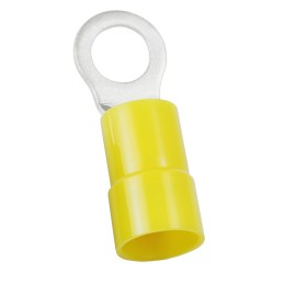 100 pcs - RS PRO Insulated Ring Terminal, 5.3mm Stud Size, 4mm² to 6mm² Wire Size, Yellow