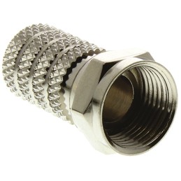 5 pcs - TE Connectivity, Plug Cable Mount F Connector, 75Ω, Twist On Termination, Straight Body