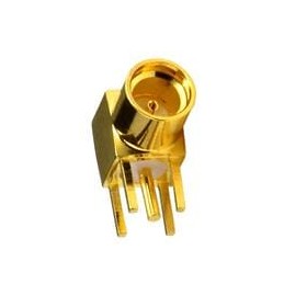 1 pcs : CMMCXJ045 - RF Connectors / Coaxial Connectors PCB mounted MMCX Female 90 degrees