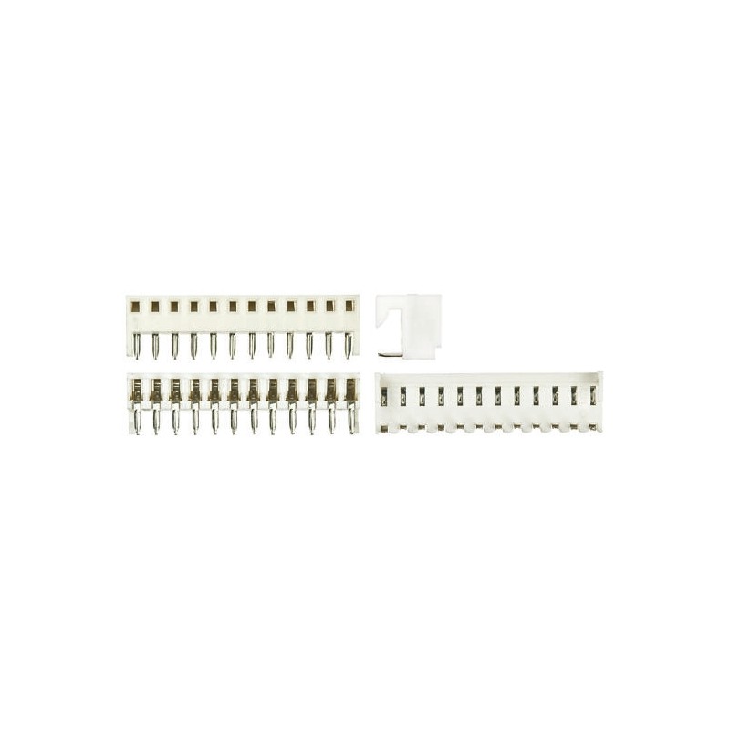 5 pcs - Molex KK 254 Series Right Angle Through Hole Mount PCB Socket, 12-Contact, 1-Row, 2.54mm Pitch, Solder Termination