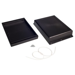 1 pcs - RS PRO Black ABS Enclosure, IP65, IK07, Black Lid, 197.7 x 144.55 x 52.55mm