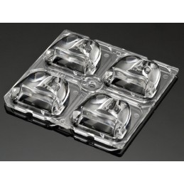 4 pcs - Ledil C12419_STRADA-2X2-A-T, Strada-Module Series 4-Way LED Lens, Street Lighting Beam