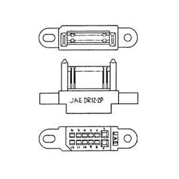 1 pcs : DR-12-2PC-F0 - Headers & Wire Housings 12P Plug Cable-Cable